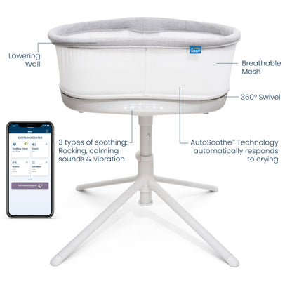 HALO BassiNest® Connected Swivel Sleeper 3.0 - Smart Bassinet