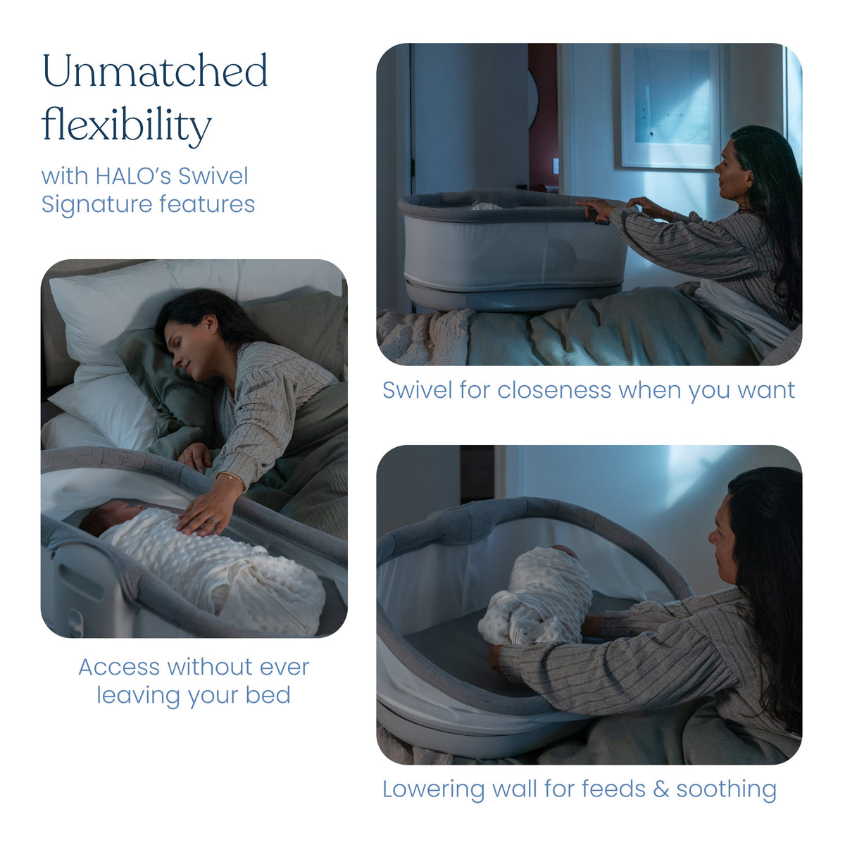 HALO BassiNest® Connected Swivel Sleeper 3.0 - Smart Bassinet