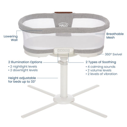 HALO BassiNest® Luxe Swivel Sleeper Bassinet