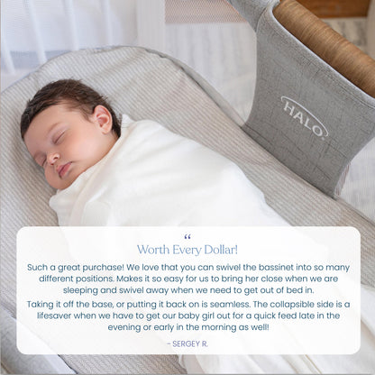 HALO BassiNest® Luxe Swivel Sleeper Bassinet