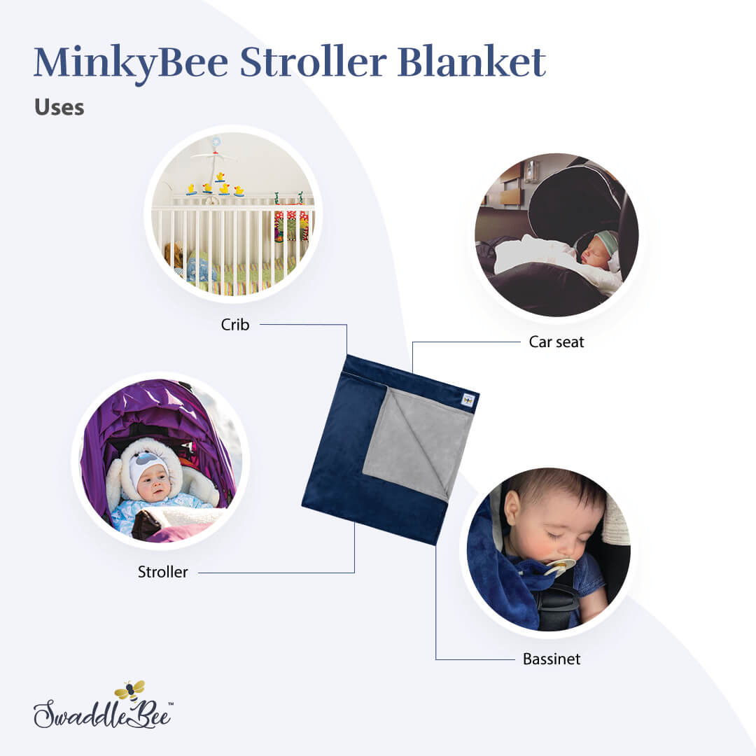MinkyBee Stroller Blanket