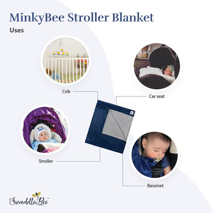 MinkyBee Stroller Blanket