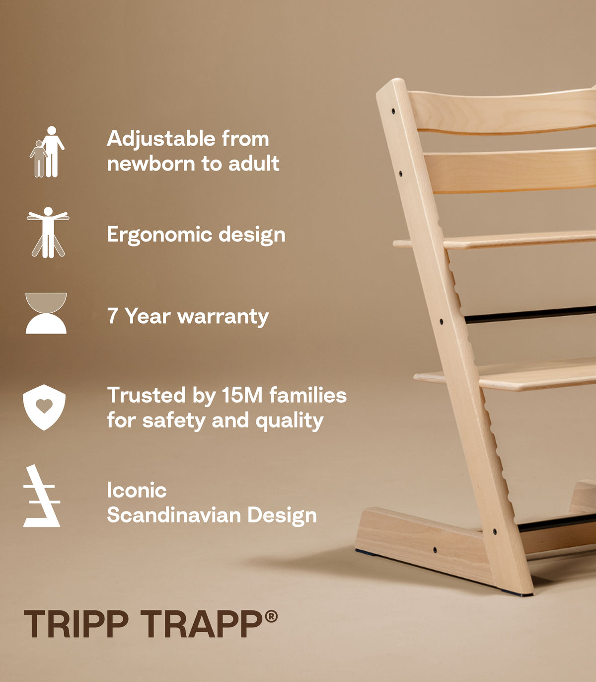 Tripp Trapp High Chair with Tray and Cushion